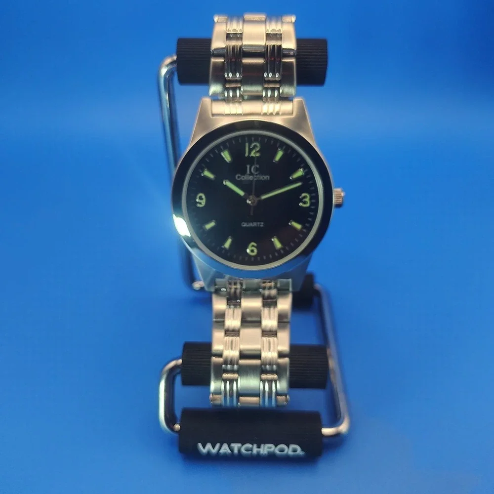 New! Vintage 2001 IC Collection 38mm Mens Quartz‎ Fashion Dress Watch Lume *NOS